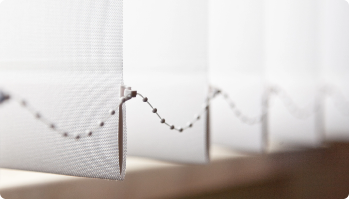 Lamellenvorhänge nah