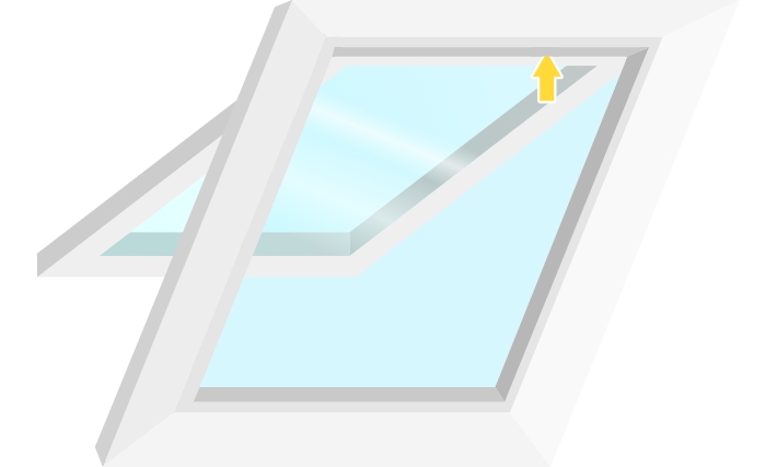 Typenschild eines Dörken/Braas Fensters