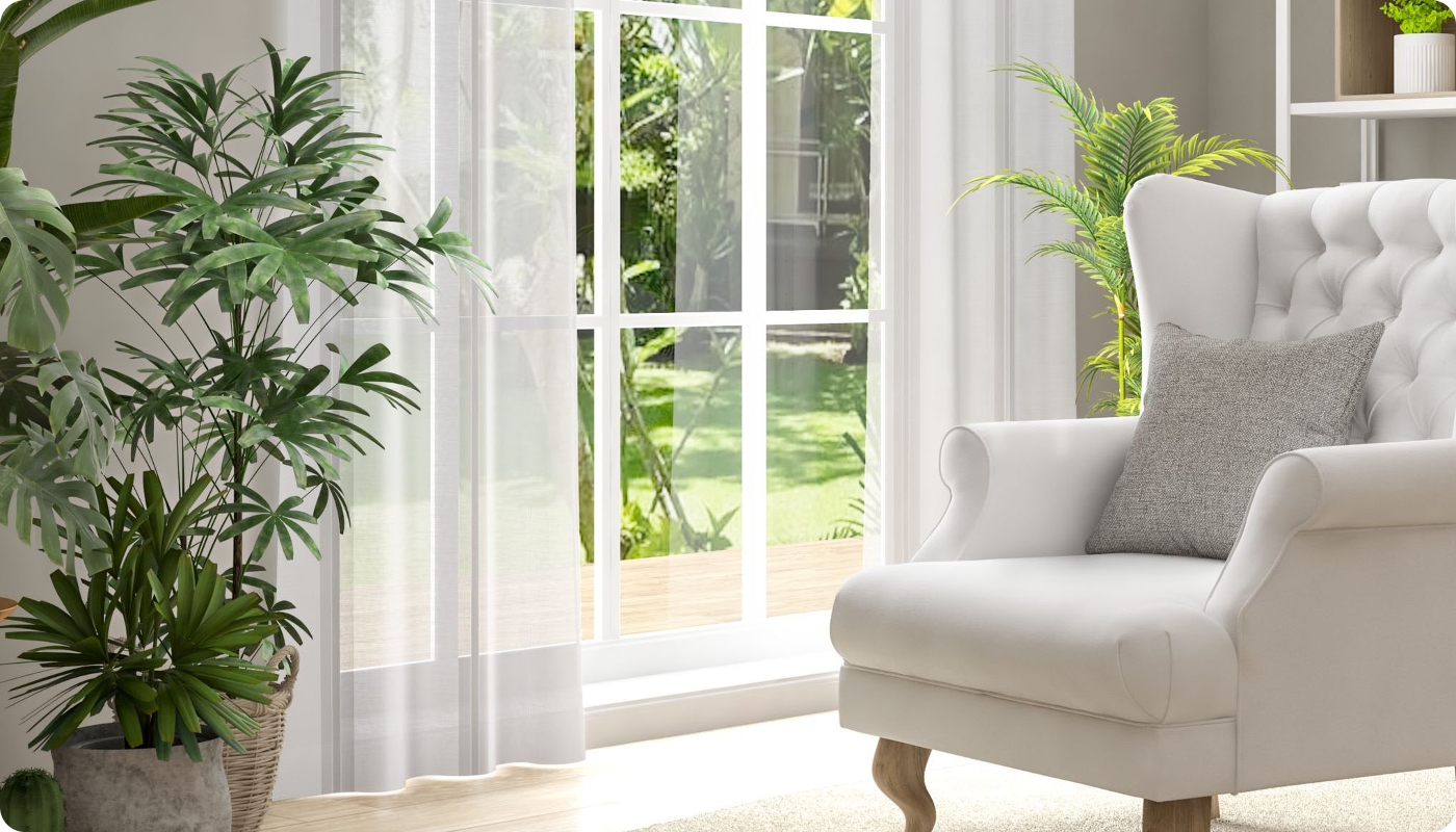 Wohnzimmer Flächenvorhang