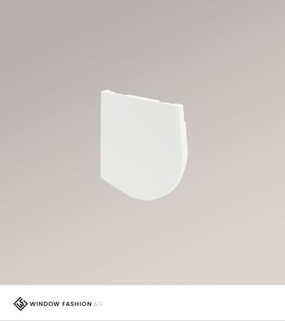 Endkappe links für Kassettenrollo M rund