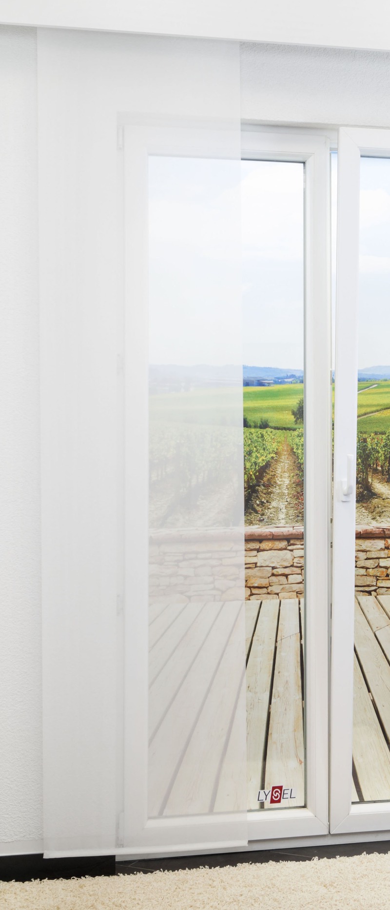 Flächenvorhang 245cm x 60cm, mit Motiv Pur Seamless