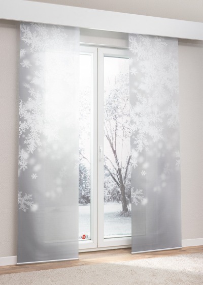 Lysel - Schiebegardine Schneegestöber