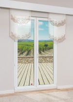 Vorschau Plauener Spitze® - exklusive Schiebegardine Mandubia #1W in Silber bronze