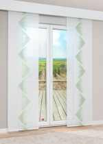 Vorschau Lysel - Schiebegardine Hira #1W in Feuerrot grasgrün