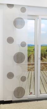 Vorschau Flächenvorhang Kugeln #1W braun