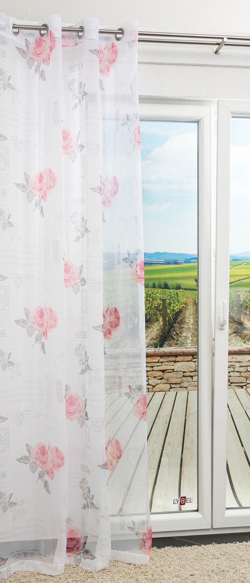 Ösenschal Lysel  Rose