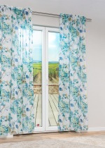 Vorschau Lysel - Dekoschal Tabira #1W in rotorange blaugrün