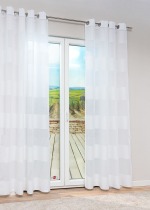 Vorschau Lysel - Ösenschal Coluna #1W in graublau reinweiß