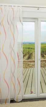 Vorschau Lysel - Schlaufenschal Helix #1W in Gelbgrün rot