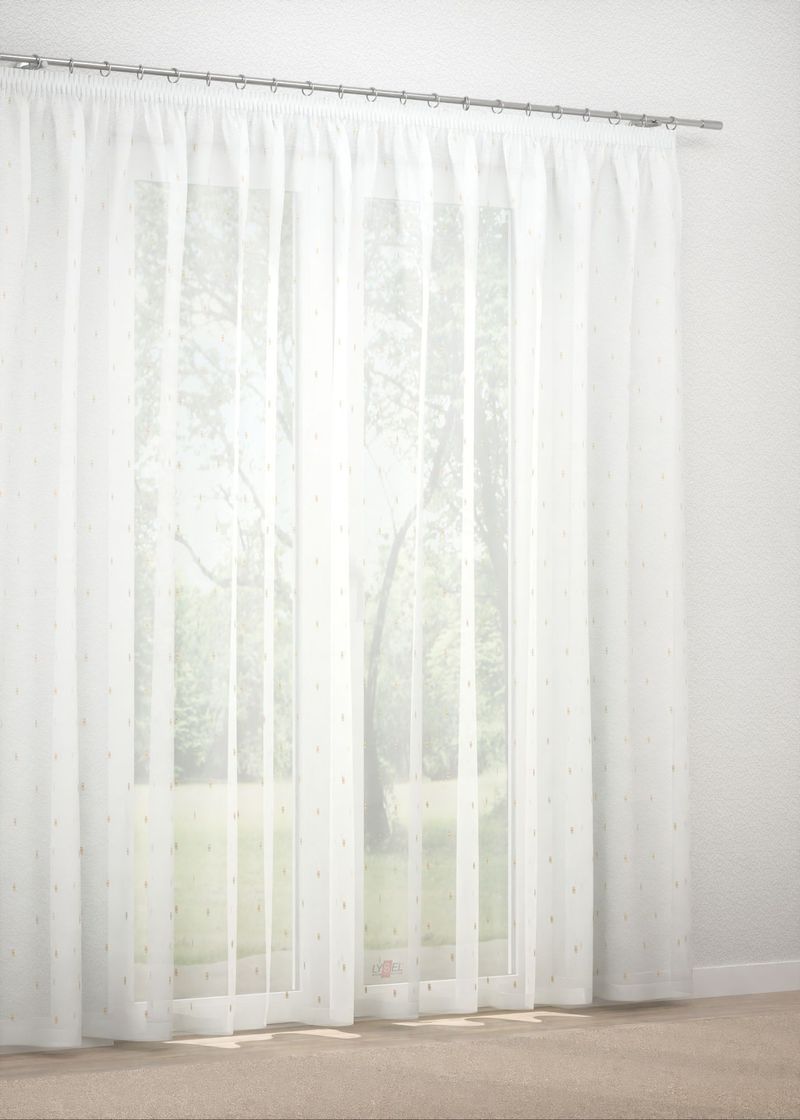 Gardinenstore in beige