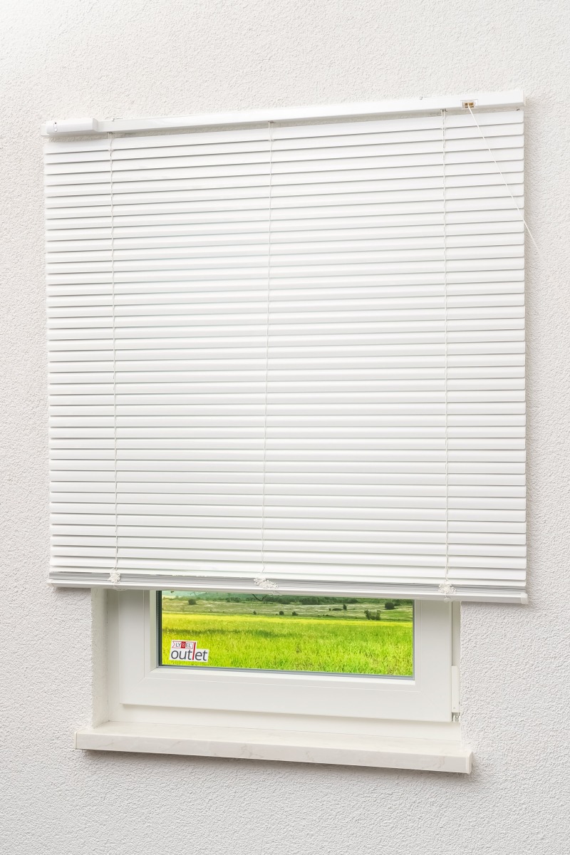 Lysel Outlet - SET Alujalousie 25mm mit Motor und Fernbedienung Weiß