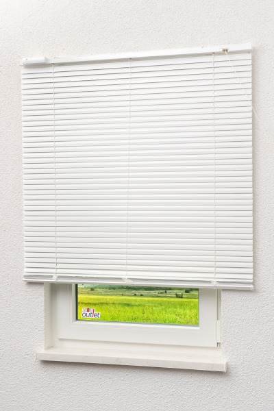 Lysel Outlet - SET Alujalousie 25mm mit Motor und Fernbedienung Weiß