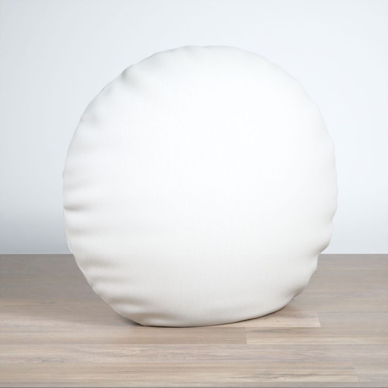 Dekokissen rund in weiß