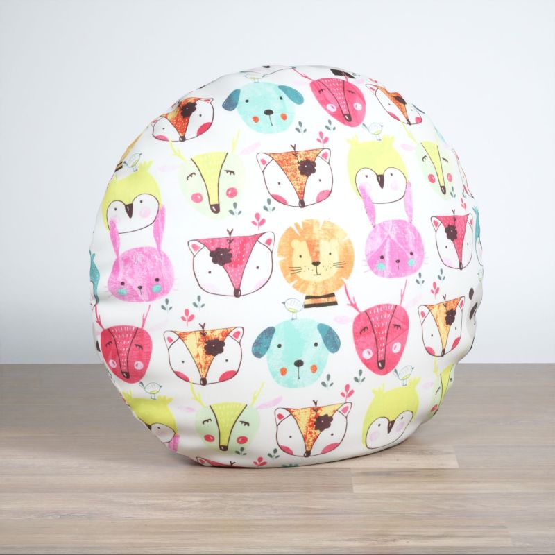 Dekokissen rund in Weiß