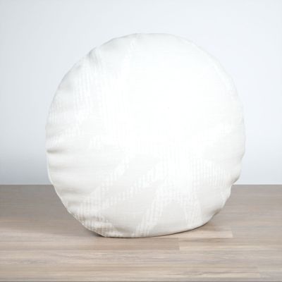 Dekokissen rund in Weiß