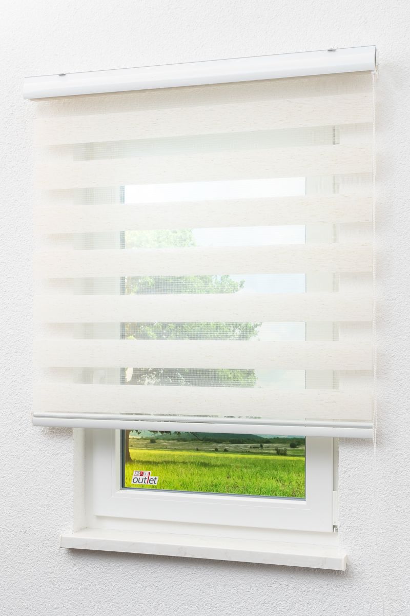 Lysel - Qualitätsdoppelrollo mit Blende Leinen