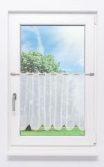 Vorschau Engelfeder #1W - Scheibengardine Plauener Spitze® hellelfenbein