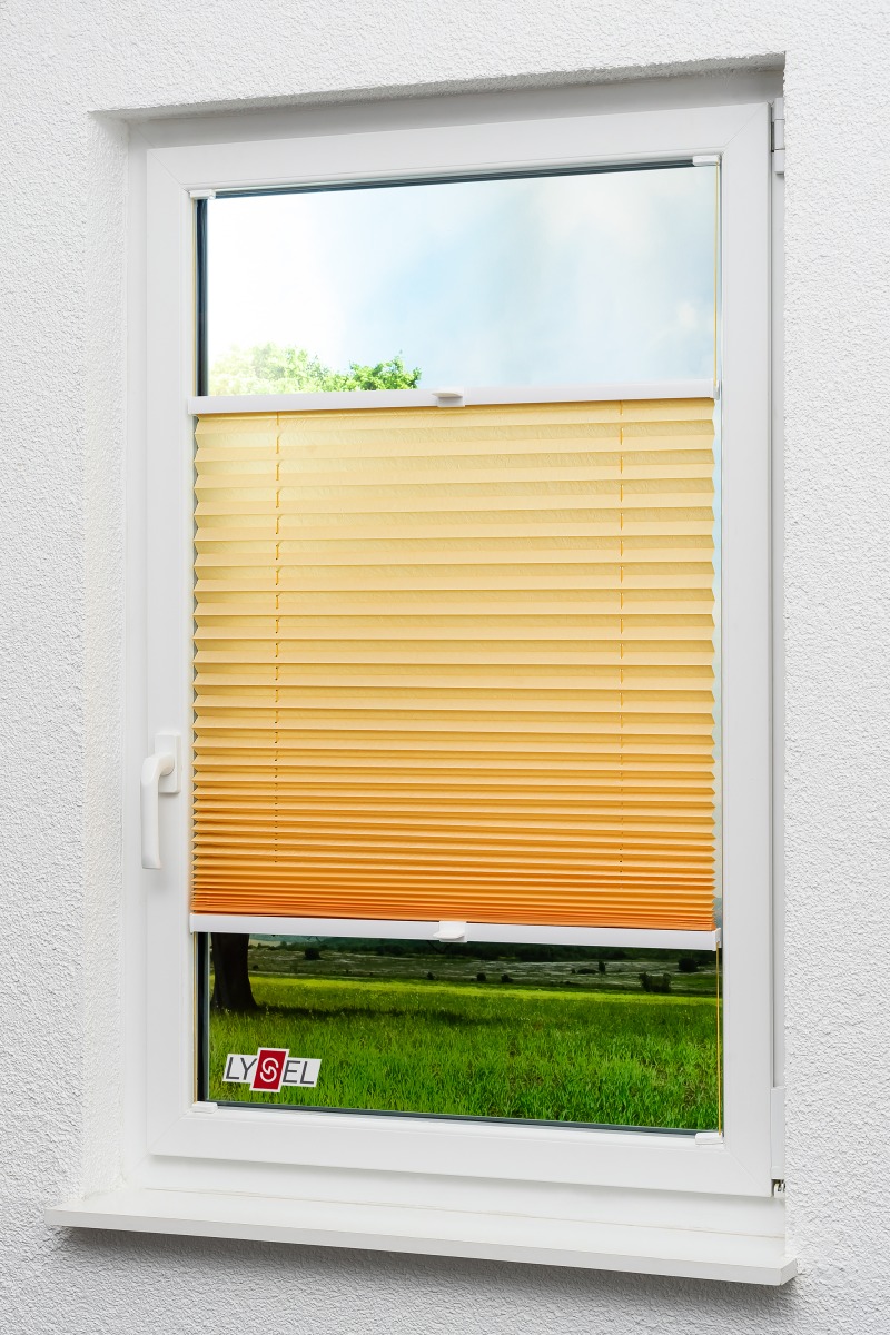 Lysel - Qualitätsplissee Crush Tageslicht apricot