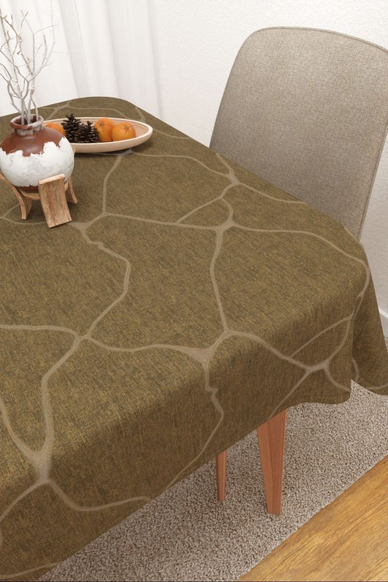 Tischdecke eckig in Braun