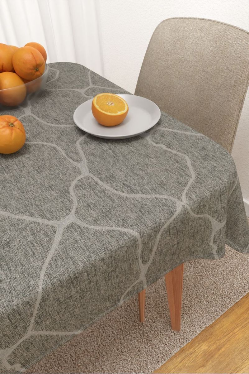 Tischdecke eckig in Grau