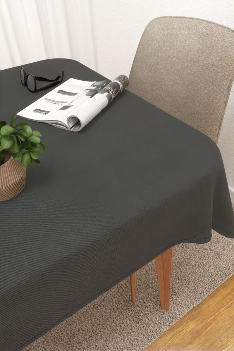 Tischdecke eckig in schwarz