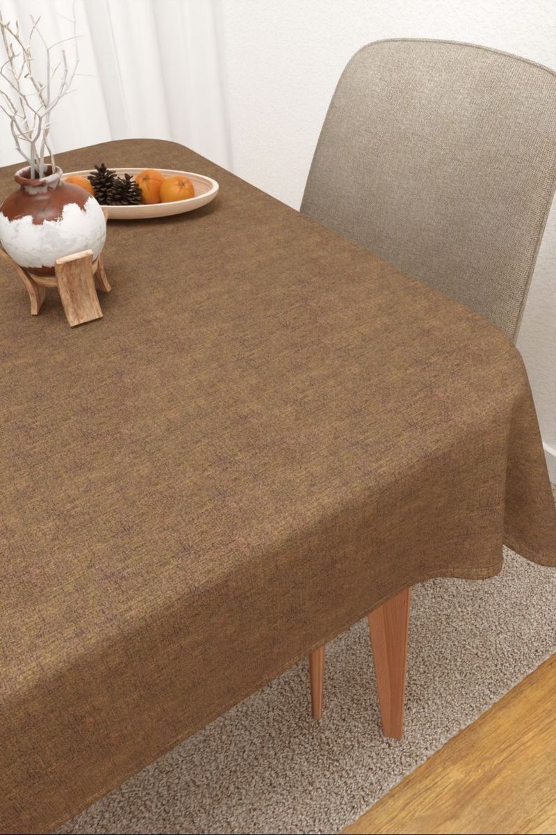 Tischdecke eckig in beige