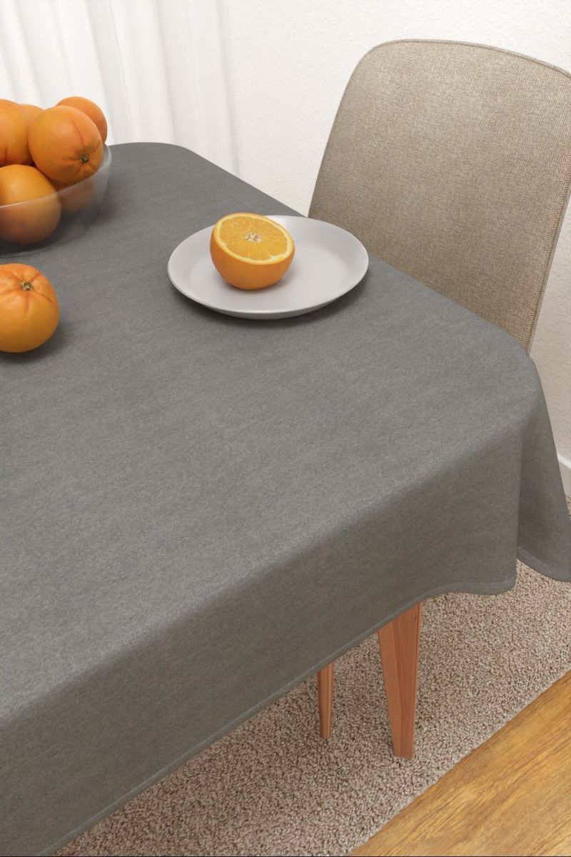 Tischdecke eckig in grau