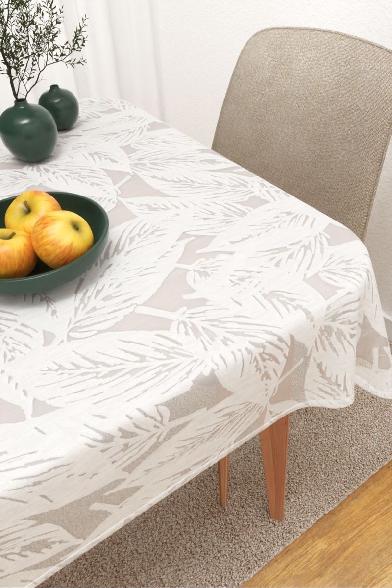 Tischdecke eckig in Weiß