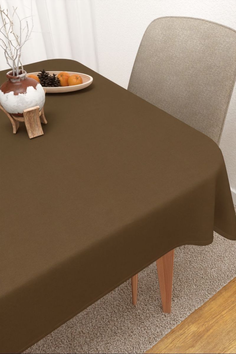 Tischdecke eckig in Braun
