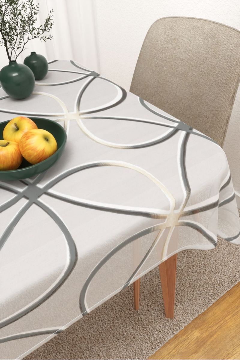 Tischdecke eckig in Grau