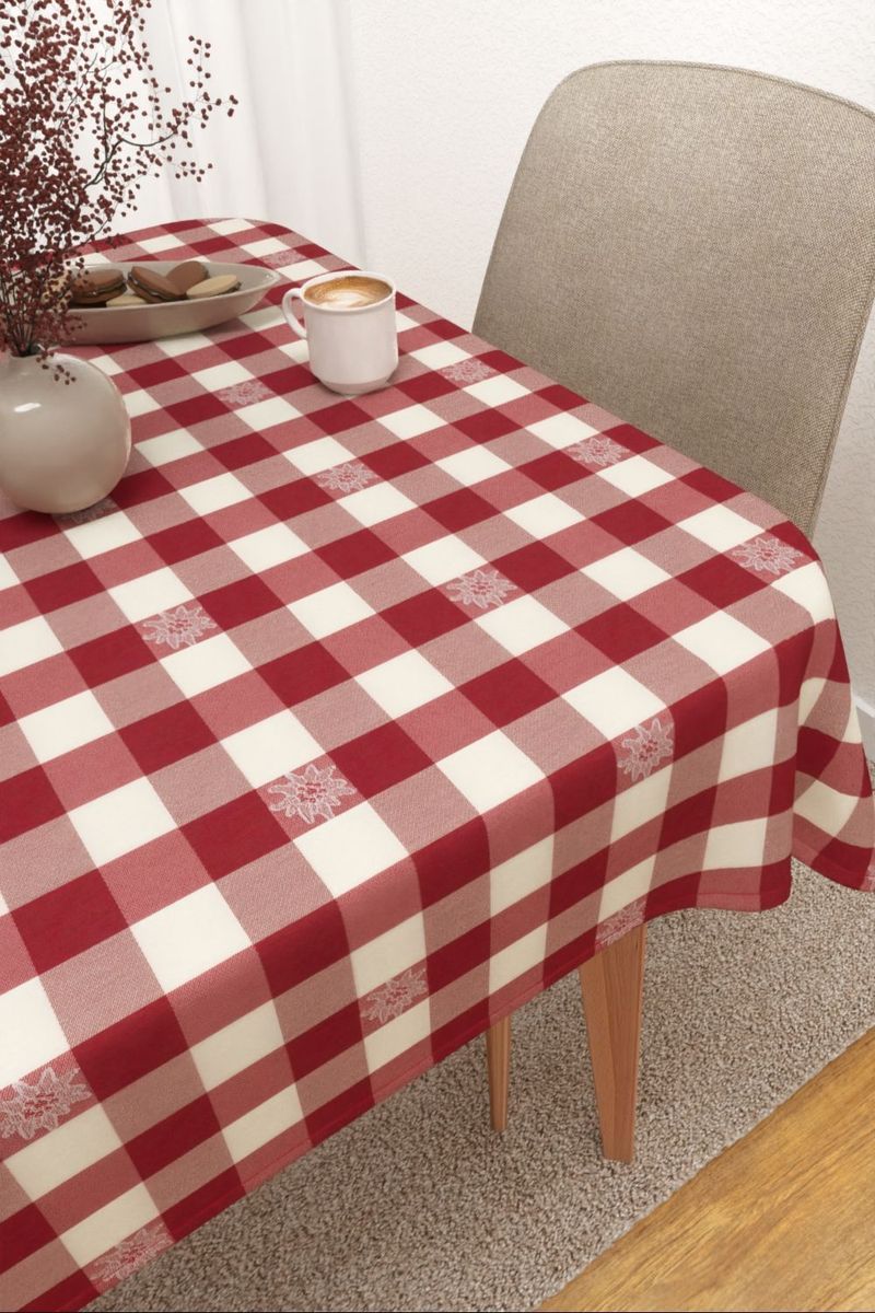 Tischdecke eckig in Rot