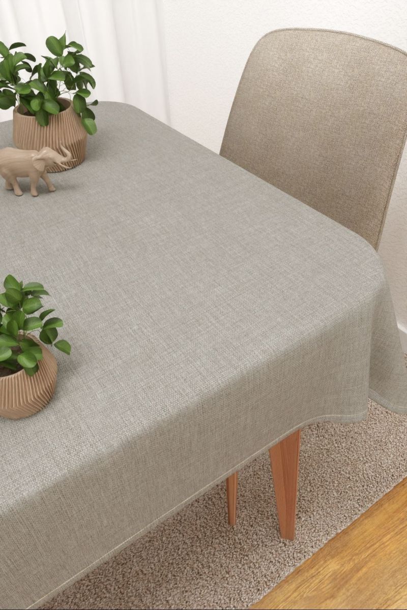 Tischdecke eckig in braun