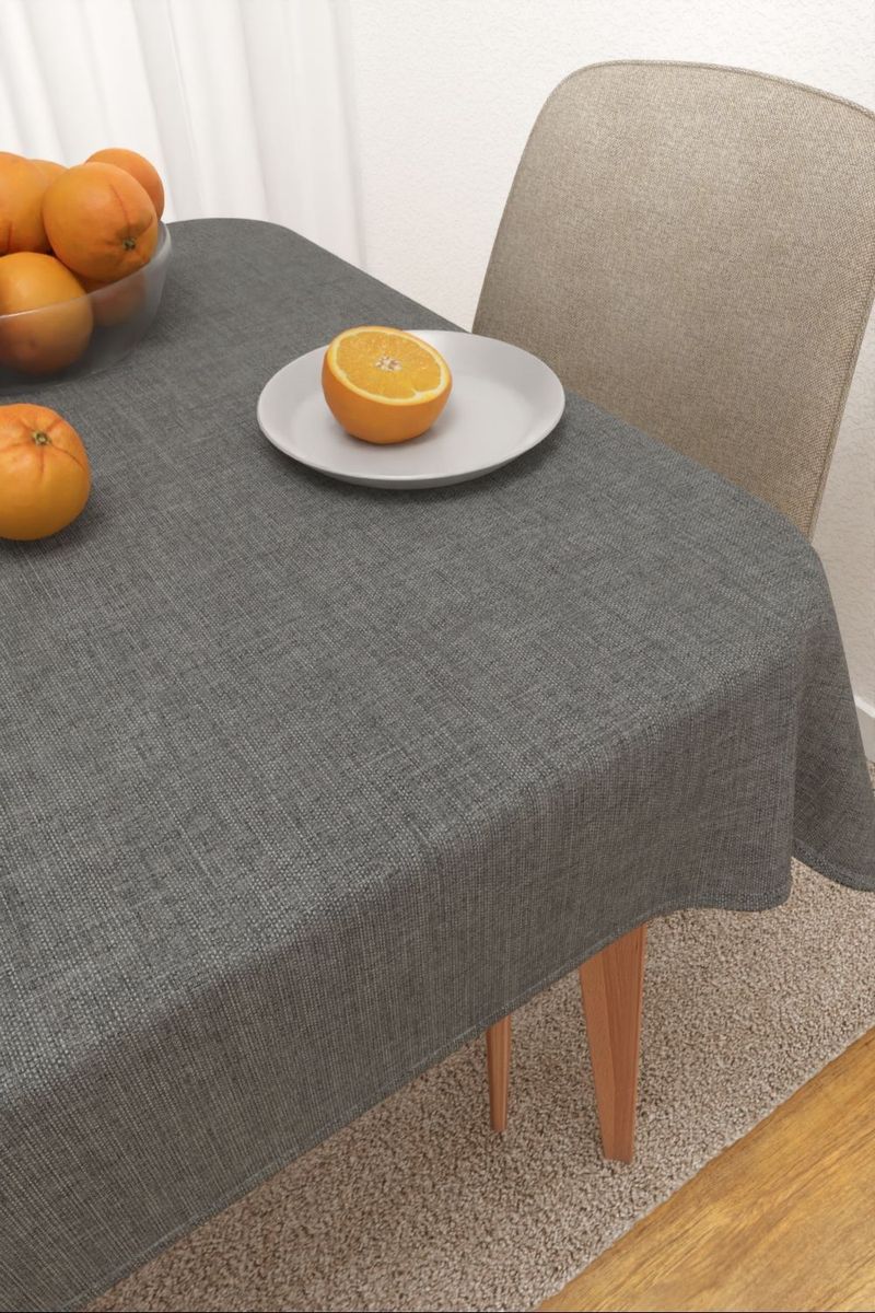 Tischdecke eckig in grau