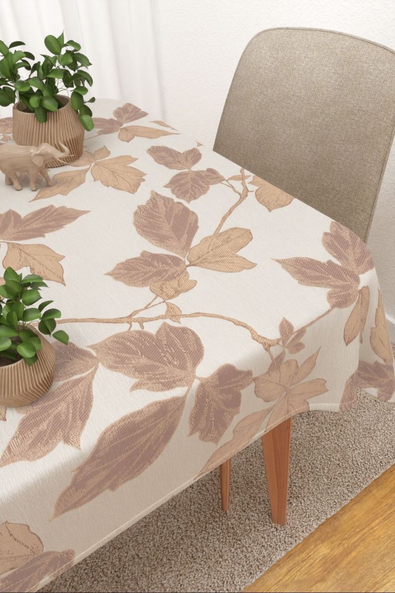 Tischdecke eckig in Beige