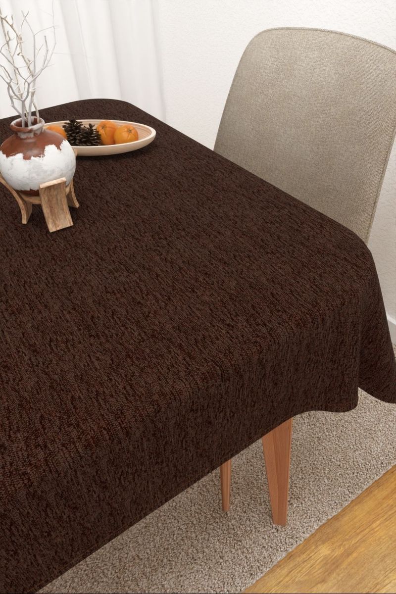 Tischdecke eckig in braun