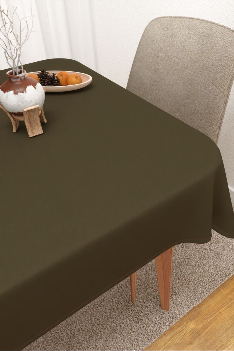 Tischdecke eckig in braun