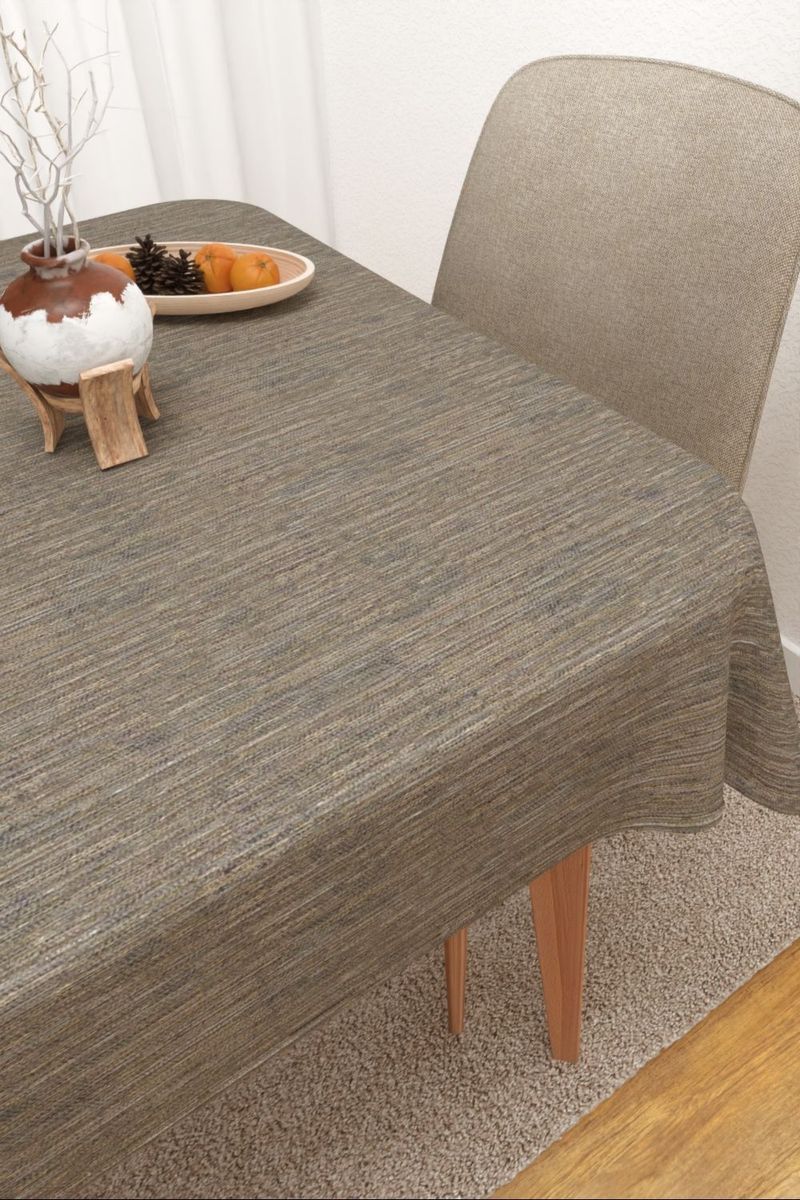 Tischdecke eckig in braun