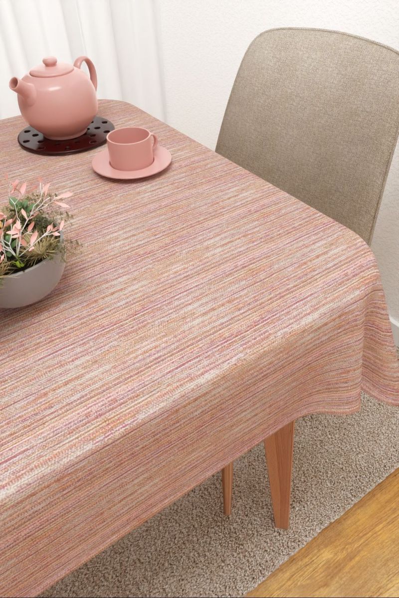 Tischdecke eckig in rosa