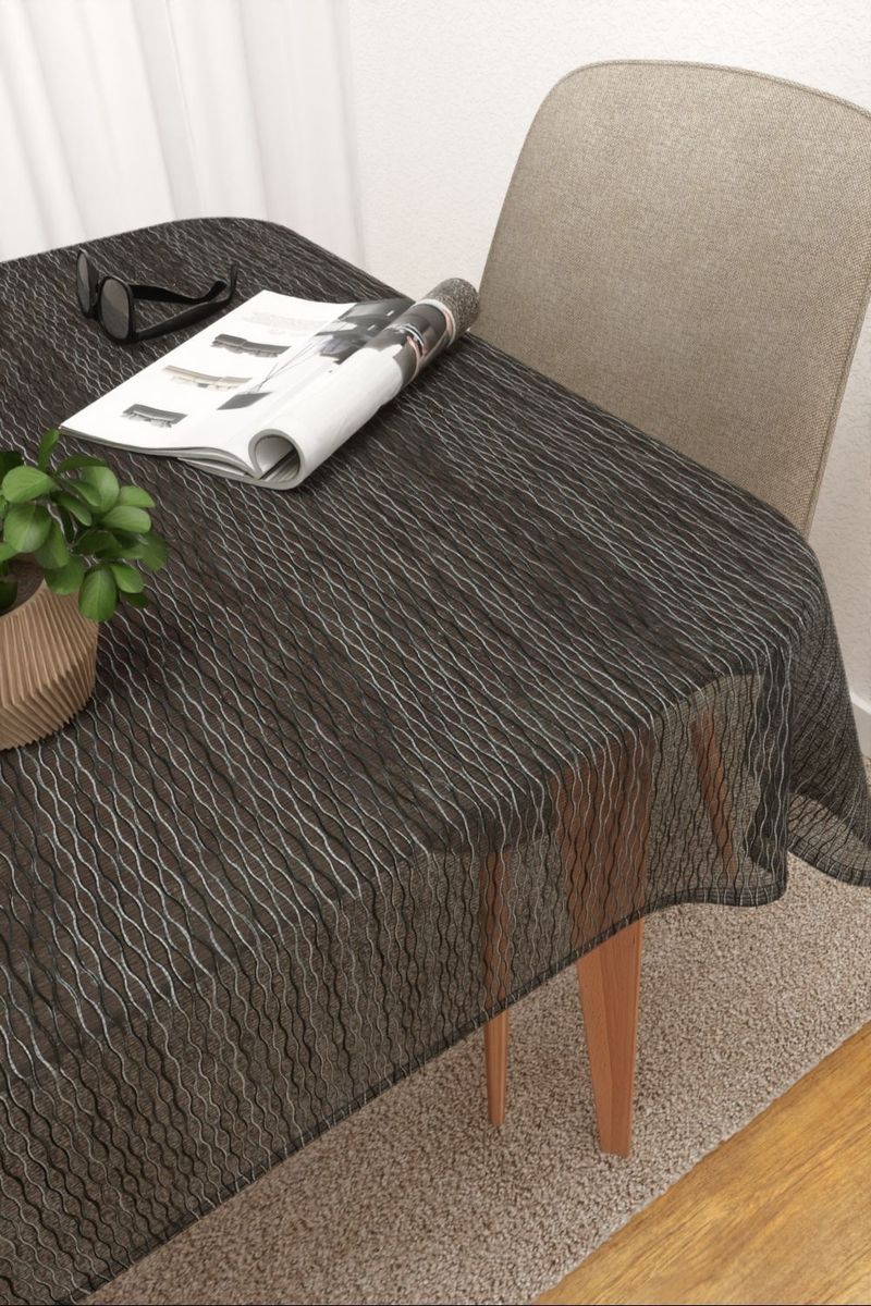 Tischdecke eckig in Schwarz