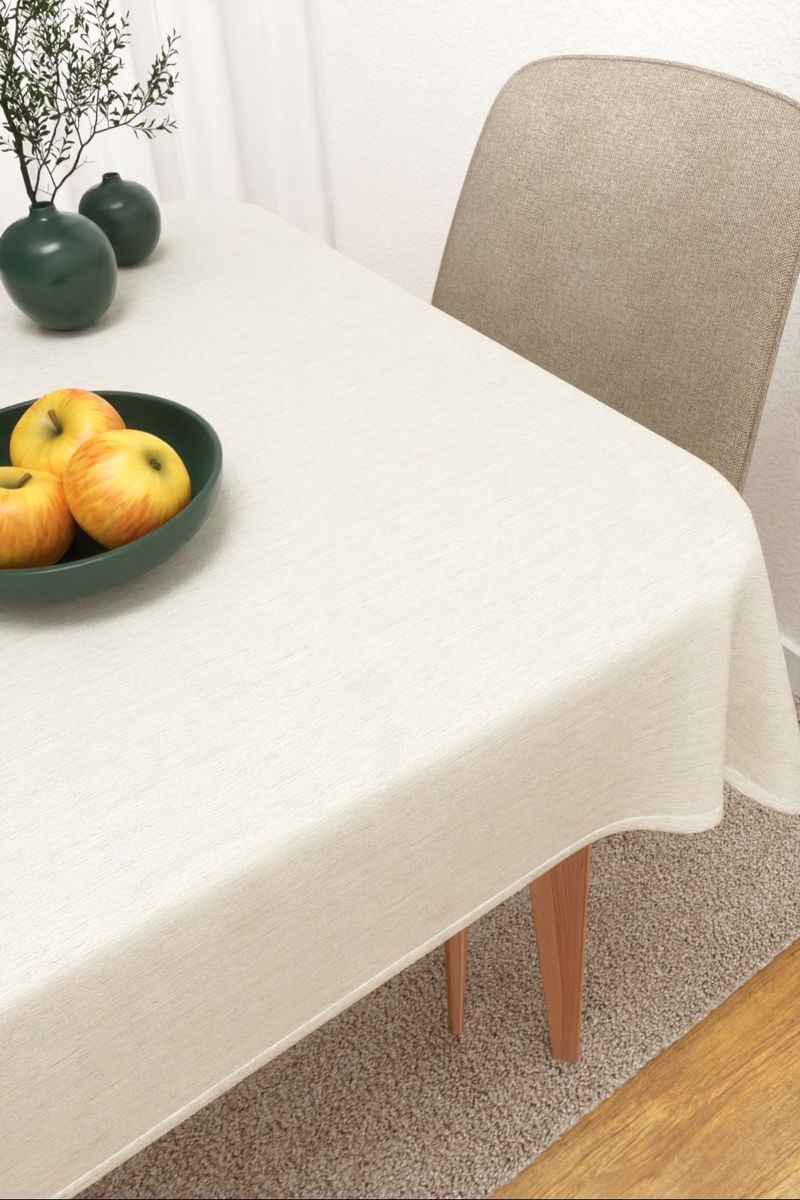 Tischdecke eckig in weiß