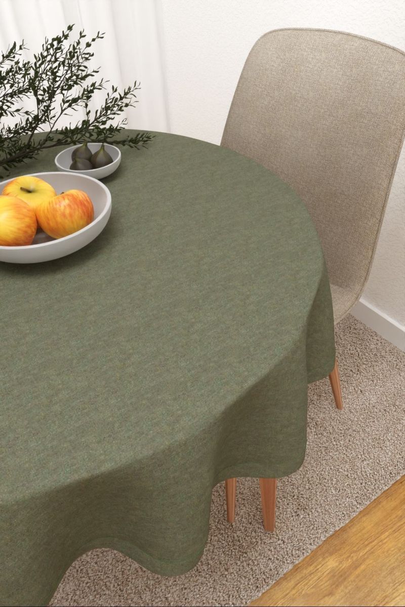 Tischdecke rund in grün