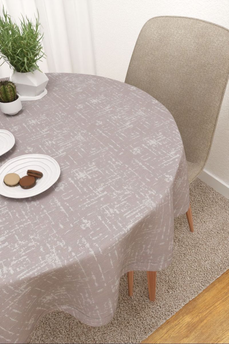 Tischdecke rund in violett