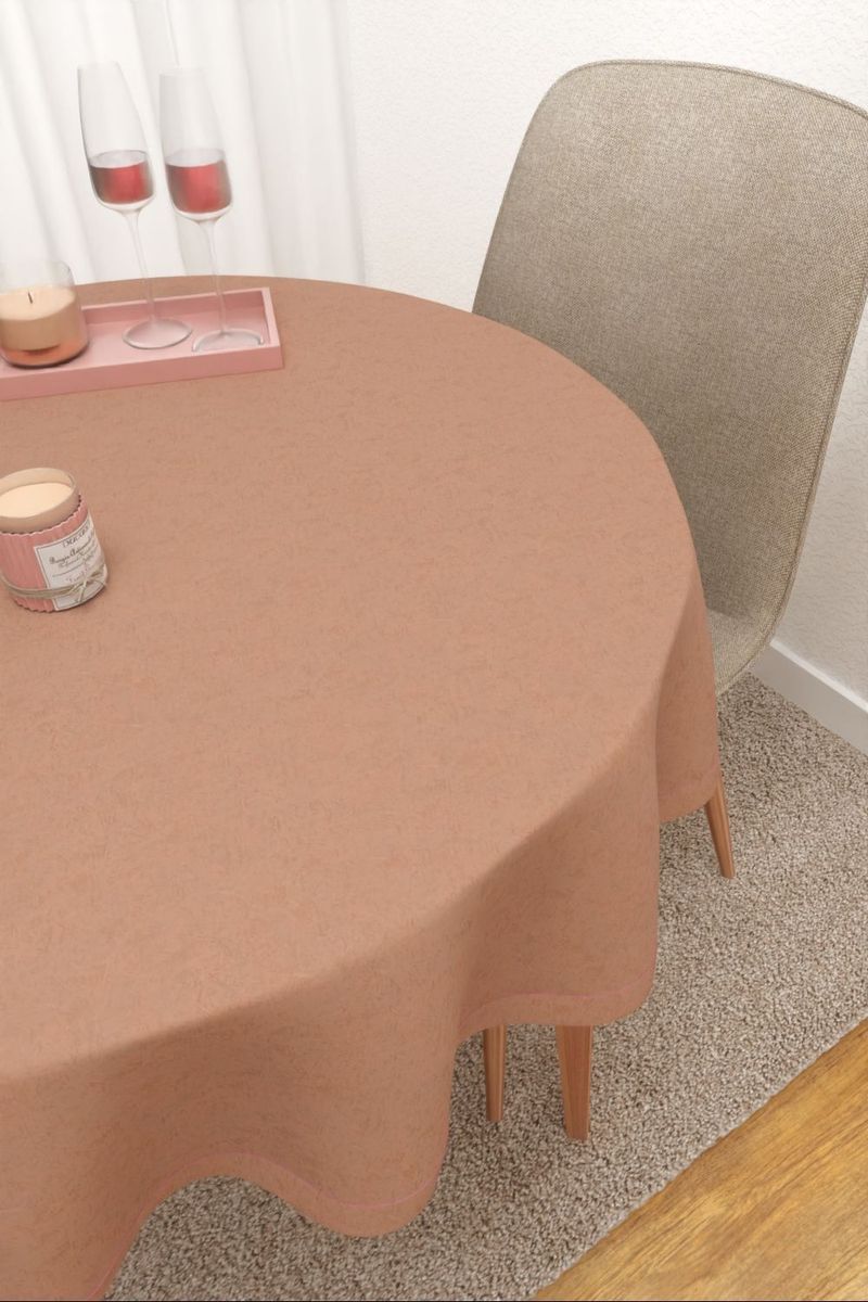 Tischdecke rund in rot