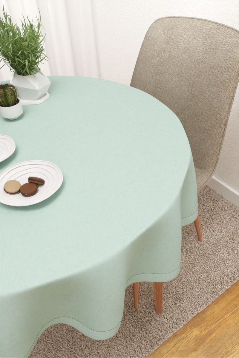 Tischdecke rund in grün