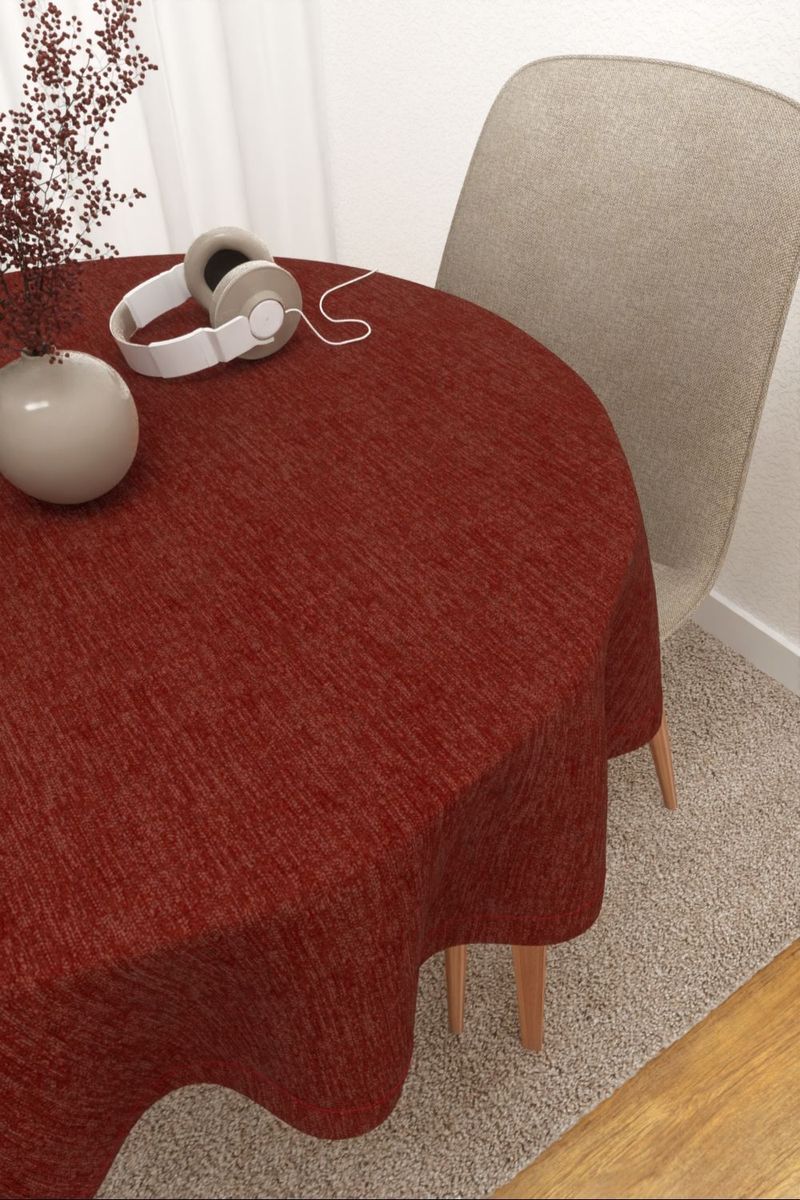 Tischdecke rund in orange