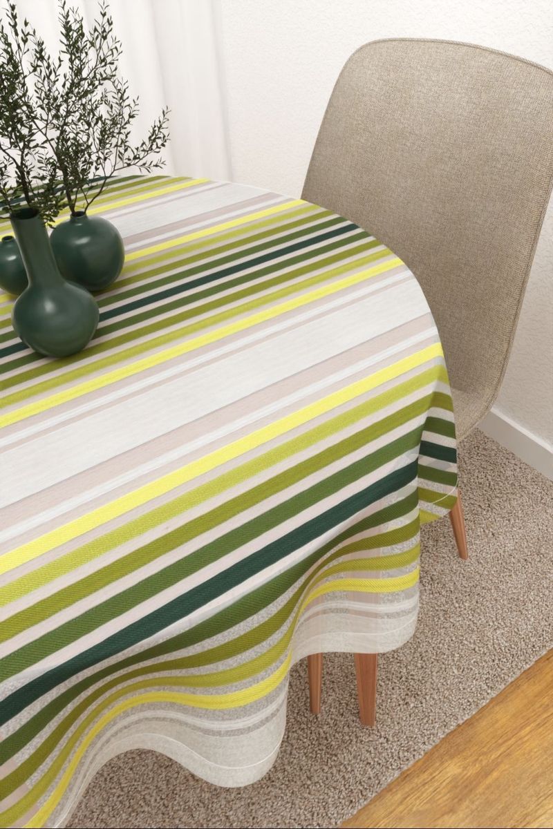 Tischdecke rund in grün