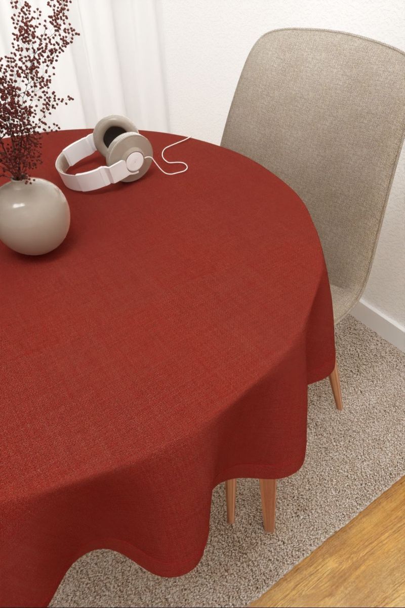 Tischdecke rund in orange