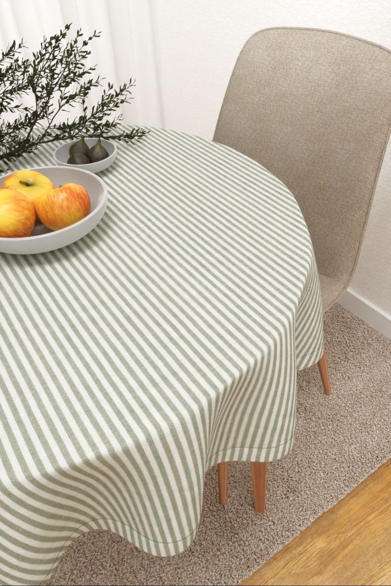 Tischdecke rund in Grün