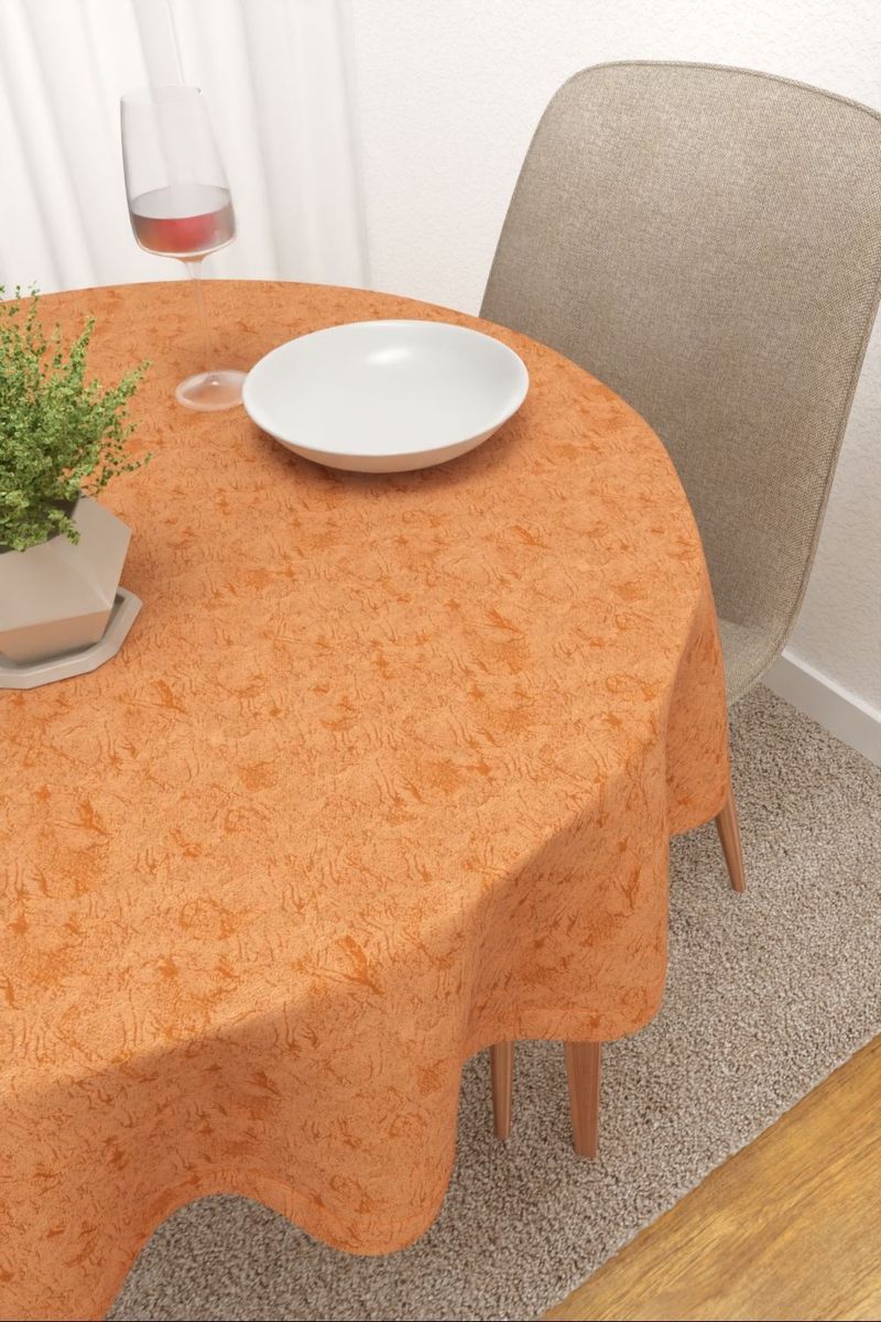 Tischdecke rund in orange