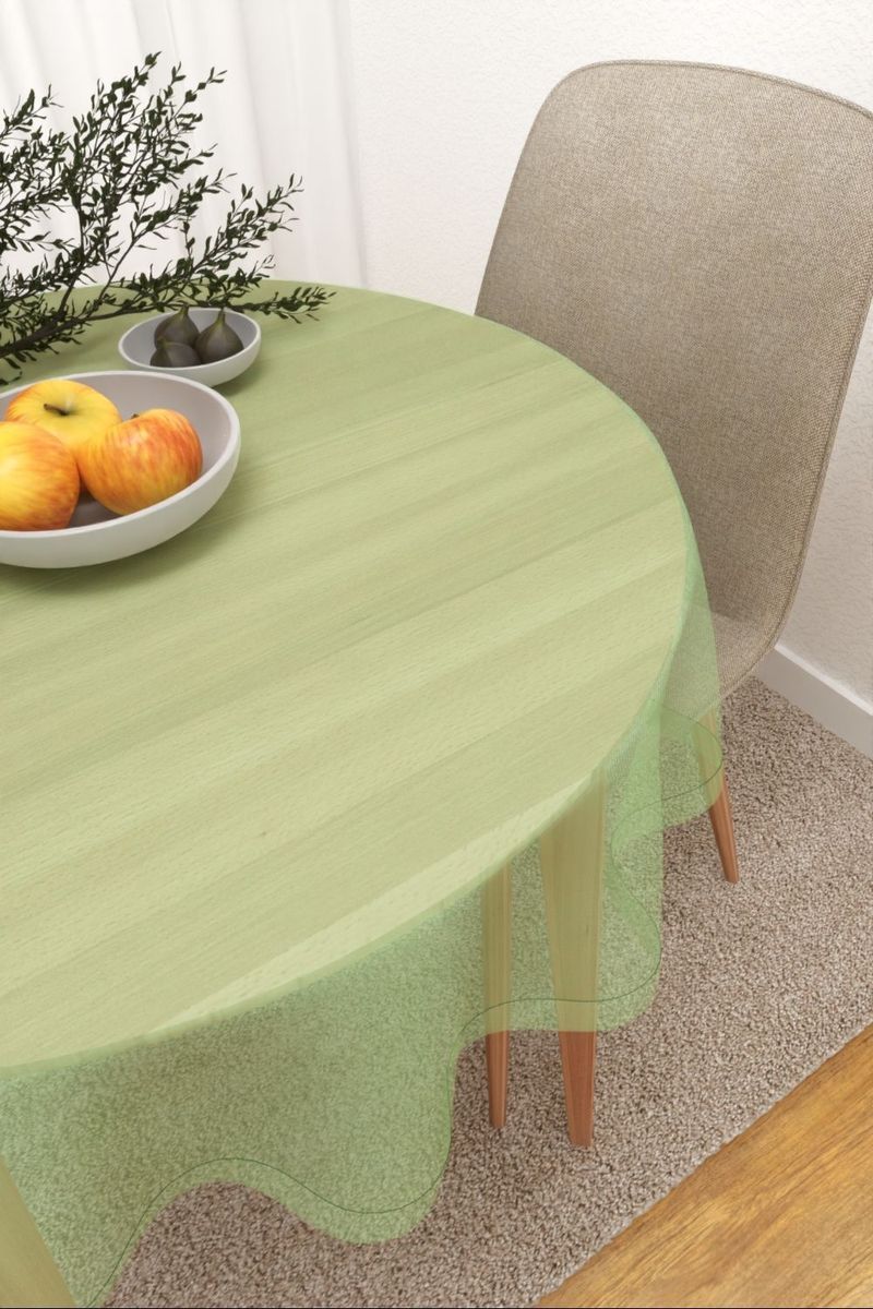 Tischdecke rund in Grün